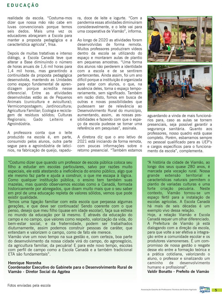 Escola Estadual de Ensino Fundamental Canadá – Agptea
